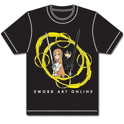 Sword Art Online Kirito and Asuna Circles 2 Gray T-Shirt